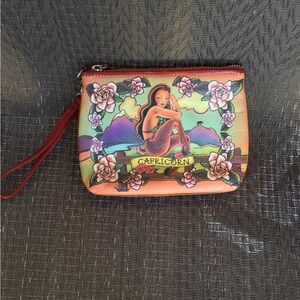 Isabella Fiore Tan/Multicolor Capricorn Zodiac Wristlet Wallet
